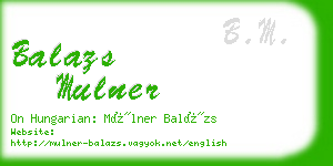 balazs mulner business card